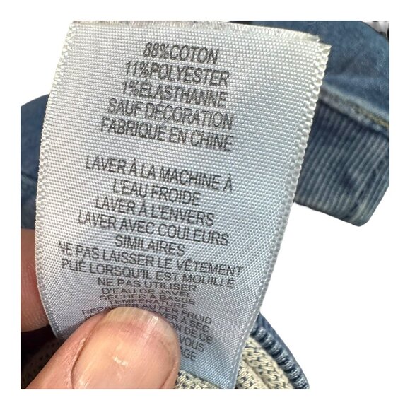 Levis Baby Denim Hooded Jacket 12M With Zip Closure & Front Pockets Boy Girl - Picture 4 of 5